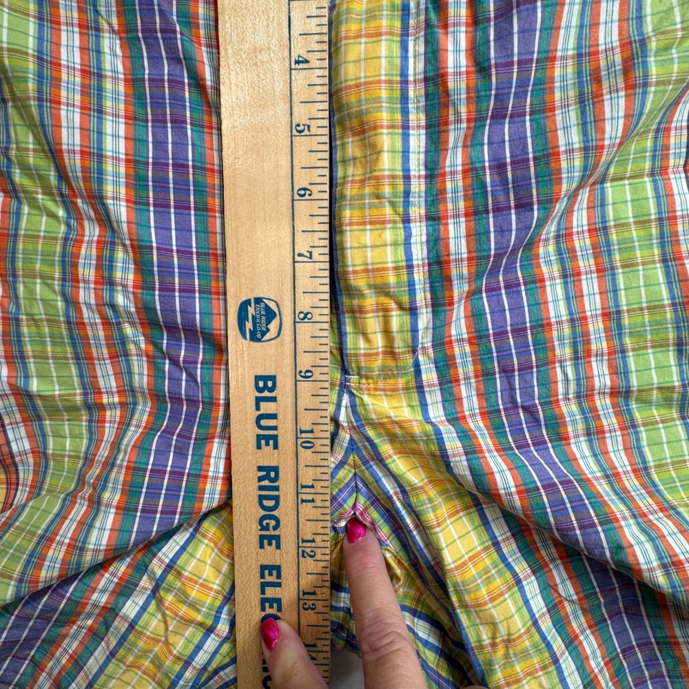 Polo Ralph Lauren Mens Multi Color Plaid Madras Shorts Size 36 Preppy READ - Picture 7 of 9